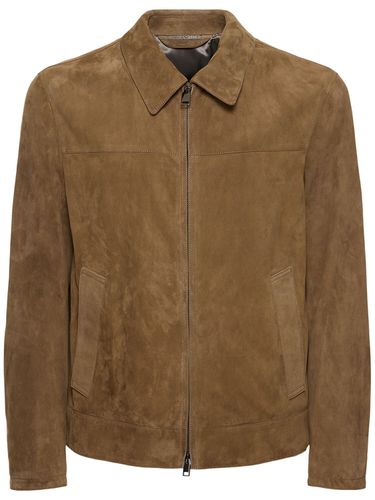 Zip-up Suede Jacket - BRIONI - Modalova