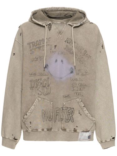 Bleached Cotton Jersey Sweatshirt Hoodie - MIHARA YASUHIRO - Modalova