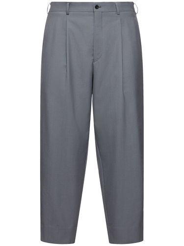 Pantalones De Lana Plisados - COMME DES GARÇONS HOMME PLUS - Modalova