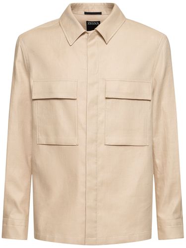 Langärmeliges Leinen-overshirt „oasi“ - ZEGNA - Modalova