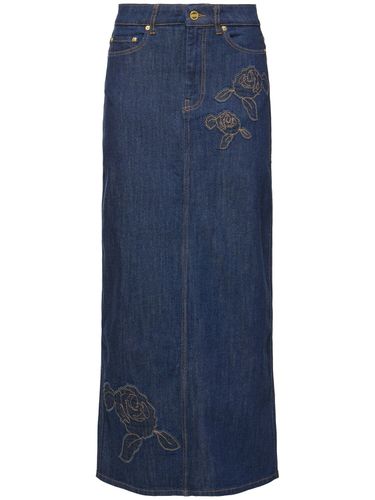 Falda Maxi De Denim De Algodón - GANNI - Modalova