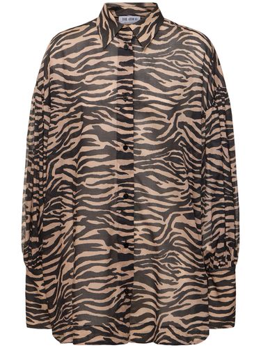 Printed Mousseline Oversized Shirt - THE ATTICO - Modalova