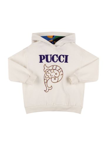 Sudadera De Algodón Bordada Con Capucha - PUCCI - Modalova