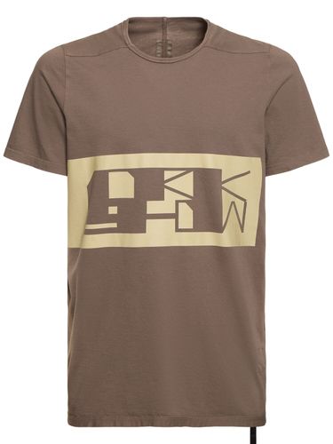 T-shirt Level T In Cotone Con Stampa - RICK OWENS DRKSHDW - Modalova