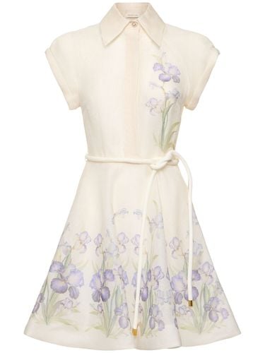 Natura Belted Linen Silk Mini Dress - ZIMMERMANN - Modalova