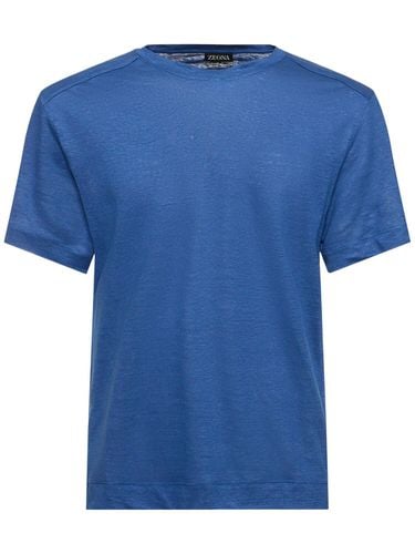 T-shirt Aus Leinenjersey - ZEGNA - Modalova