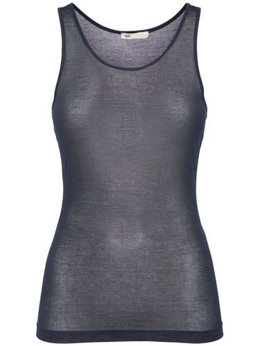 Tank Top Trasparente In Misto Cotone - AMI PARIS - Modalova