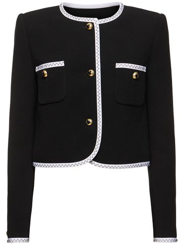 Chaqueta Corta De Crepe - MOSCHINO - Modalova