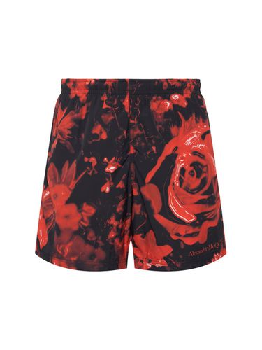 Bañador Shorts De Nylon Estampado - ALEXANDER MCQUEEN - Modalova