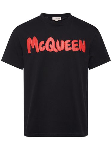 Camiseta De Algodón Estampada - ALEXANDER MCQUEEN - Modalova