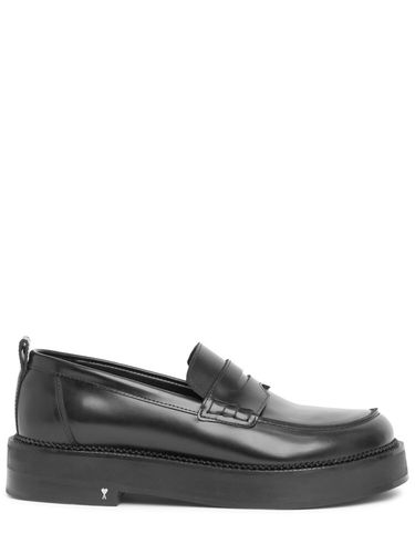 Lederloafers Mit Anatomischer Spitze - AMI PARIS - Modalova