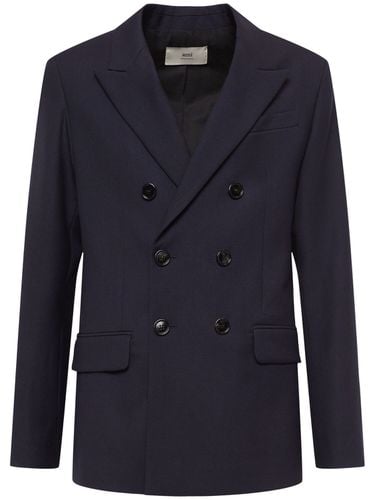 Blazer Aus Wollgabardine - AMI PARIS - Modalova