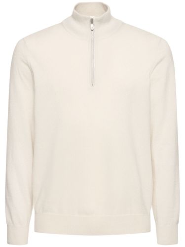 Maglia Collo Alto In Cashmere Con Mezza Zip - BRUNELLO CUCINELLI - Modalova