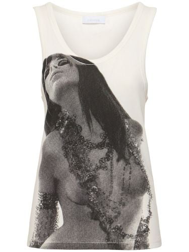 Printed Jersey Top - RABANNE - Modalova