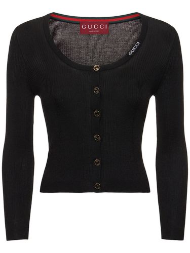 Extra Fine Wool Blend Cardigan - GUCCI - Modalova