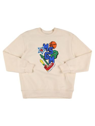 Bedrucktes Sweatshirt Aus Baumwolle - MSGM - Modalova