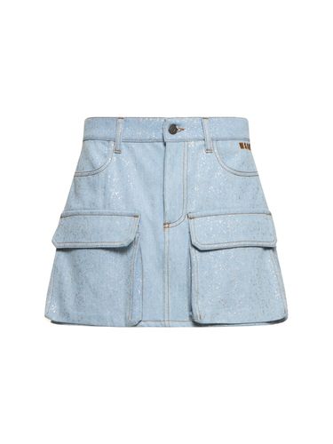 Cargo-minirock Aus Beschichtetem Denim - MSGM - Modalova