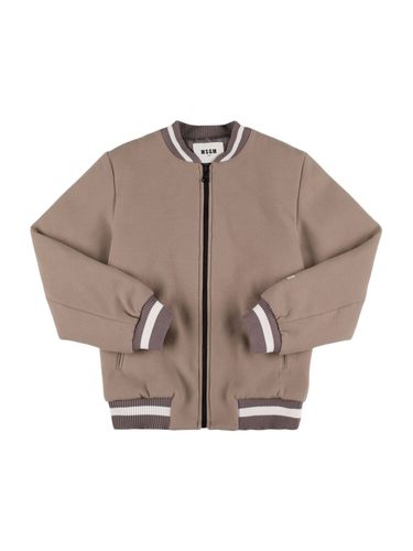 Chaqueta Bomber De Poliéster - MSGM - Modalova