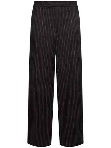 Pinstripe Wool Pants - MSGM - Modalova