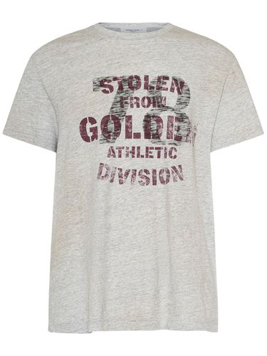 T-shirt Journey In Cotone Stampata - GOLDEN GOOSE - Modalova