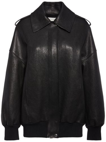 Bomberjacke Aus Leder - ALEXANDER MCQUEEN - Modalova