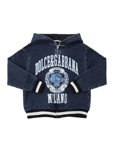 Hoodie Aus Schwammstoff - DOLCE & GABBANA - Modalova