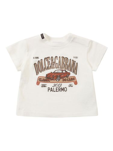 Bedrucktes T-shirt Aus Baumwolljersey - DOLCE & GABBANA - Modalova