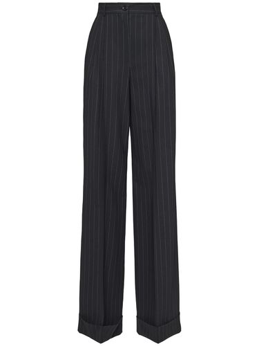 High Waist Pinstripe Flared Pants - DOLCE & GABBANA - Modalova