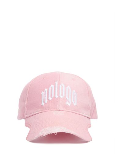 Cappello Baseball Nologo In Drill Di Cotone - BALENCIAGA - Modalova