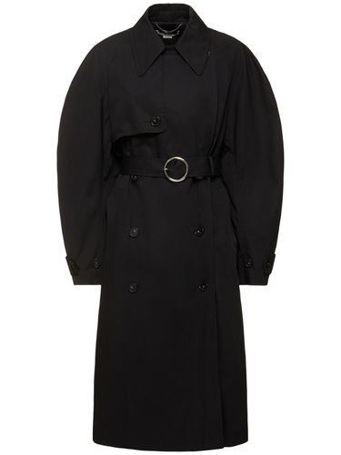 Abrigo Trench De Gabardina Algodón Con Cinturón - STELLA MCCARTNEY - Modalova