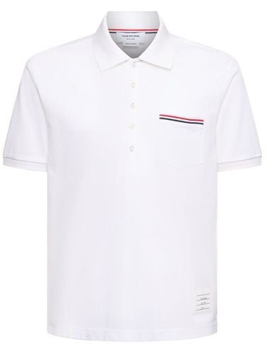 Polo De Algodón Piqué - THOM BROWNE - Modalova