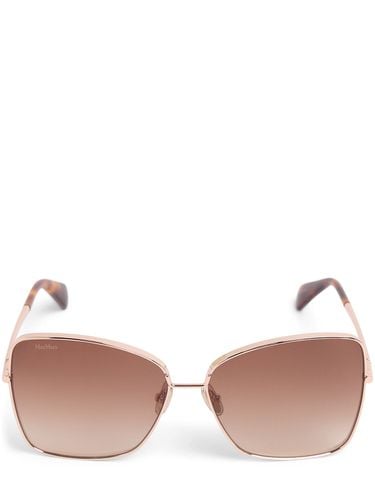 Menton Squared Metal Sunglasses - MAX MARA - Modalova