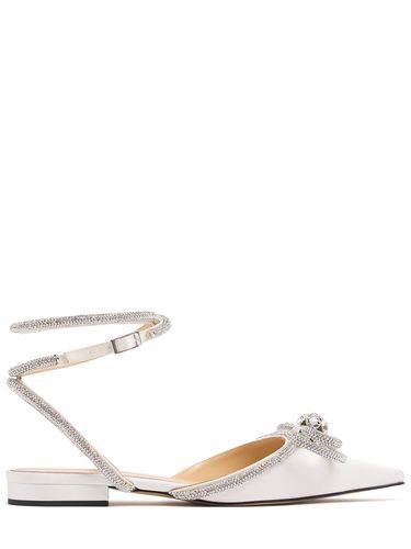 Mm Double Bow Satin Flats - MACH & MACH - Modalova