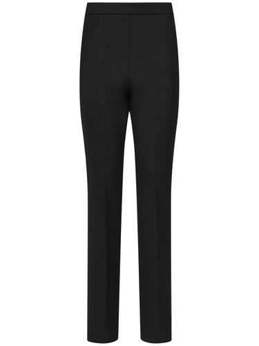 Pantalones De Lana Con Cintura Alta - SPORTMAX - Modalova