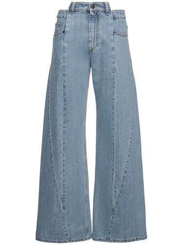 Jeans Anchos Asimétricos De De Algodón - MAISON MARGIELA - Modalova