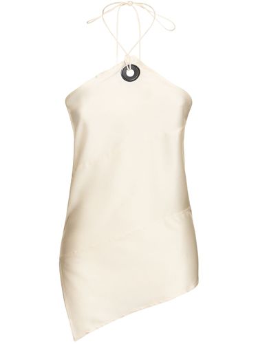 Top Halter De Satén De Seda - FERRAGAMO - Modalova