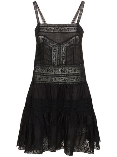 Halliday Cotton Lace Trim Mini Dress - ZIMMERMANN - Modalova