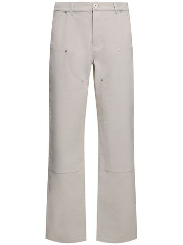 Pantalones Rectos De Algodón - FERRAGAMO - Modalova