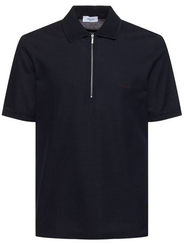 Cotton Piquet Polo - FERRAGAMO - Modalova