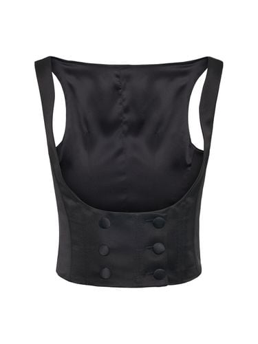 Silk Blend Duchesse Tuxedo Vest - DOLCE & GABBANA - Modalova