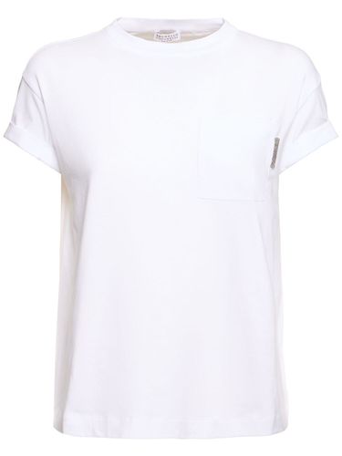 Camiseta De Jersey Estampado - BRUNELLO CUCINELLI - Modalova