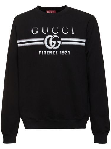 Leichtes Sweatshirt Aus Baumwollfilz Mit Logo - GUCCI - Modalova