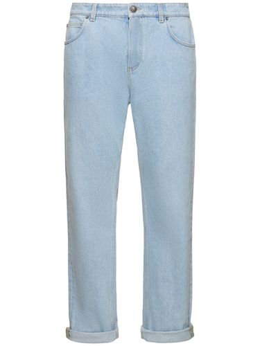 Jeans Regular Fit In Denim - BALMAIN - Modalova