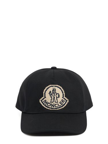 Cappello Baseball In Cotone Con Logo - MONCLER - Modalova