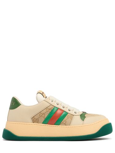 Sneakers Screener De Piel Con Tribanda 50mm - GUCCI - Modalova