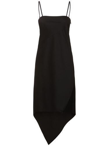 Scarf Hem Wool Midi Dress - HELMUT LANG - Modalova