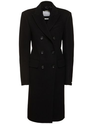 Morgana Wool Double Breasted Long Coat - SPORTMAX - Modalova