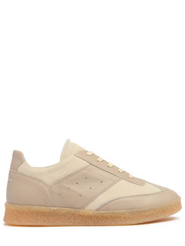 Leather Low Top Sneakers - MM6 MAISON MARGIELA - Modalova