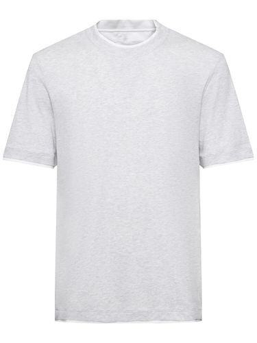 T-shirt In Jersey Di Cotone - BRUNELLO CUCINELLI - Modalova