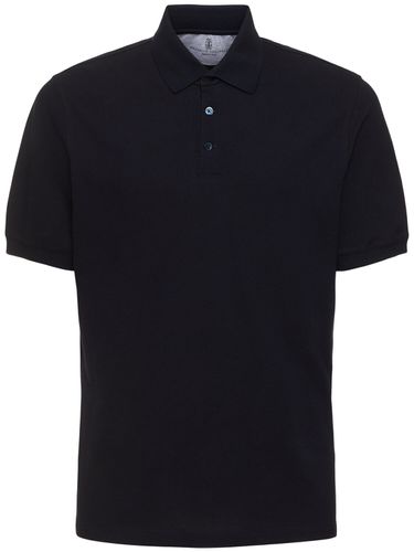 Camiseta Polo De Algodón Piqué - BRUNELLO CUCINELLI - Modalova